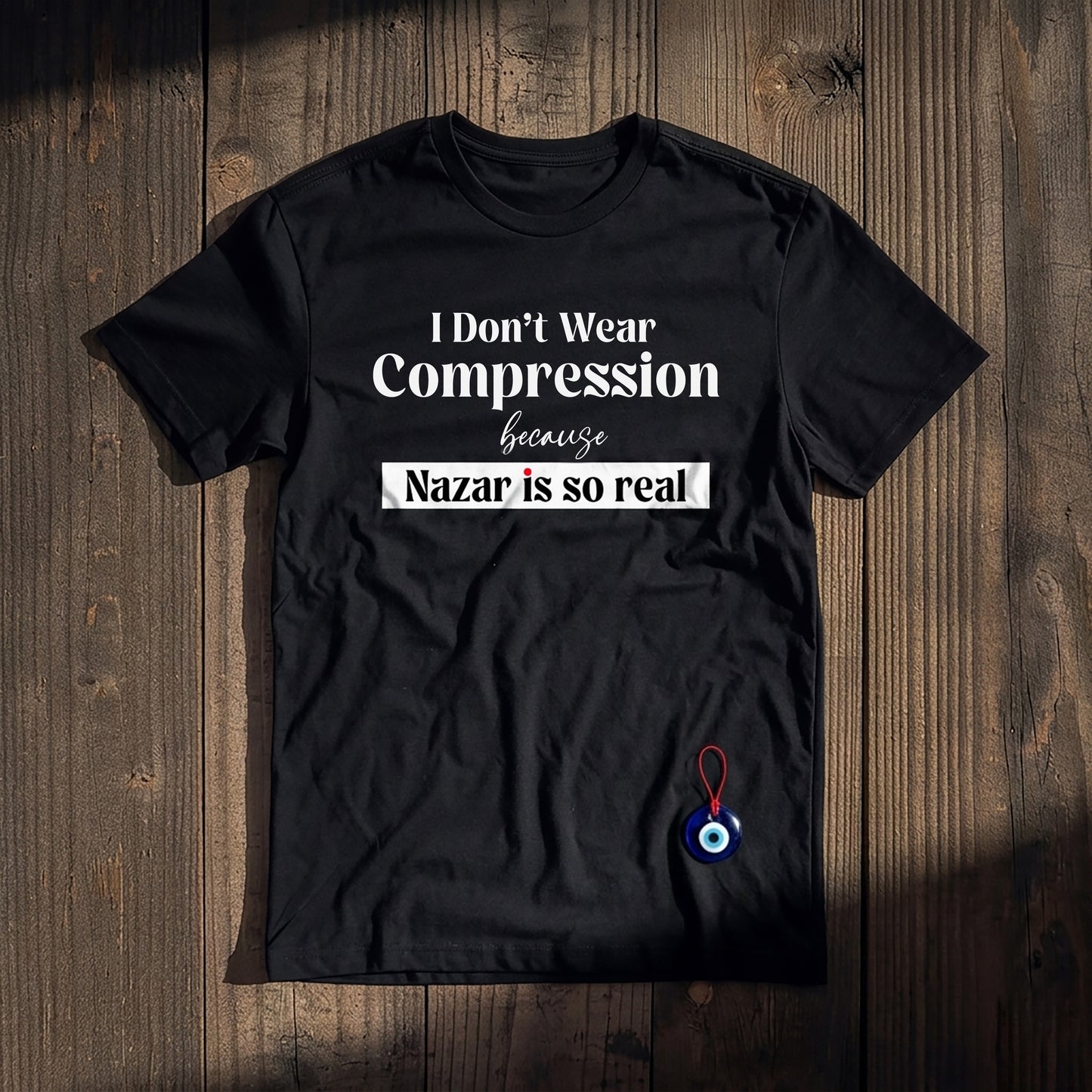Nazar Is Real – Limited editon for Gym Lovers | Premium Cotton Black T Shirt